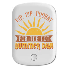 DistinctInk Magnetic Battery Pack, Wireless Portable Charger with USB-C Cable, Compatible with MagSafe iPhone 14 / 13 / 12 Series - Hip Hooray For The Summer Day