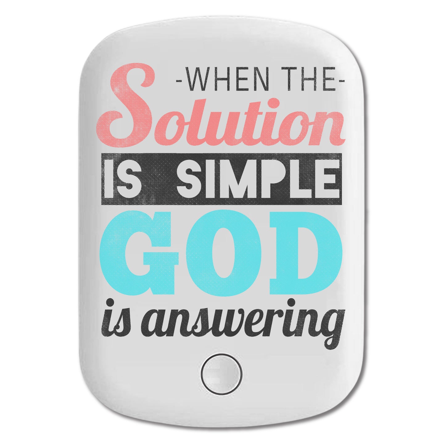 DistinctInk Magnetic Battery Pack, Wireless Portable Charger with USB-C Cable, Compatible with MagSafe iPhone 14 / 13 / 12 Series - Simple Solution God Is Answering