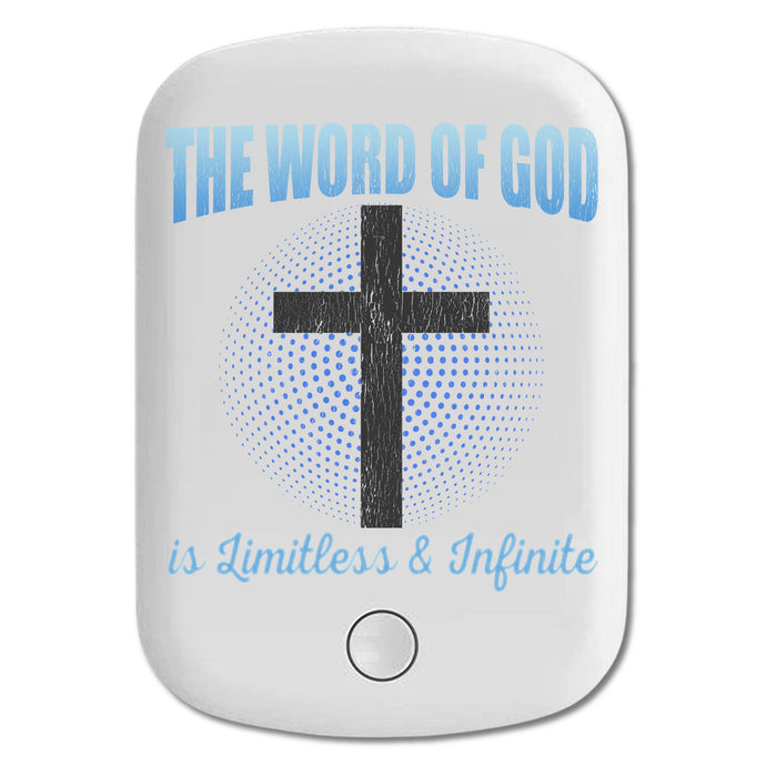 DistinctInk Magnetic Battery Pack, Wireless Portable Charger with USB-C Cable, Compatible with MagSafe iPhone 14 / 13 / 12 Series - Word Of God Is Limitless And Infinite