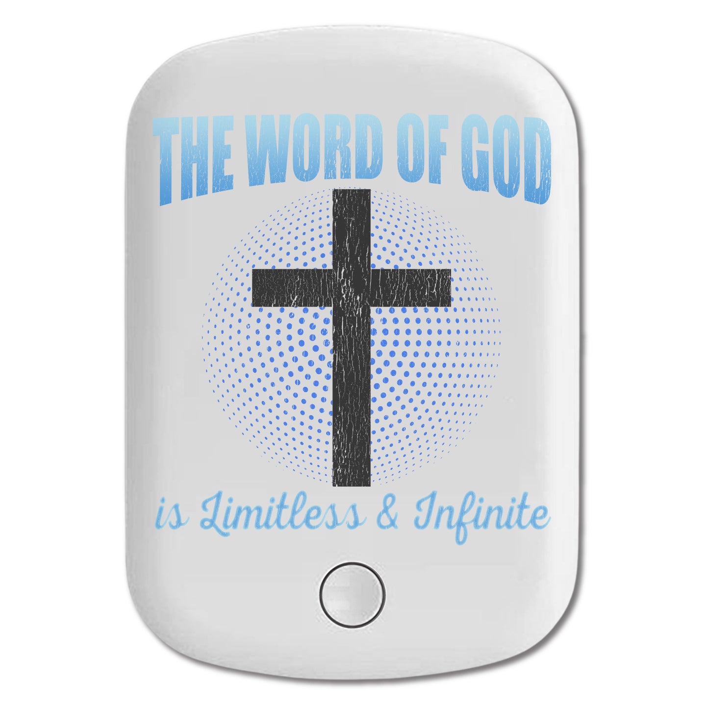 DistinctInk Magnetic Battery Pack, Wireless Portable Charger with USB-C Cable, Compatible with MagSafe iPhone 14 / 13 / 12 Series - Word Of God Is Limitless And Infinite