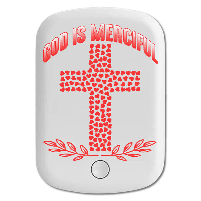 DistinctInk Magnetic Battery Pack, Wireless Portable Charger with USB-C Cable, Compatible with MagSafe iPhone 14 / 13 / 12 Series - God Is Merciful