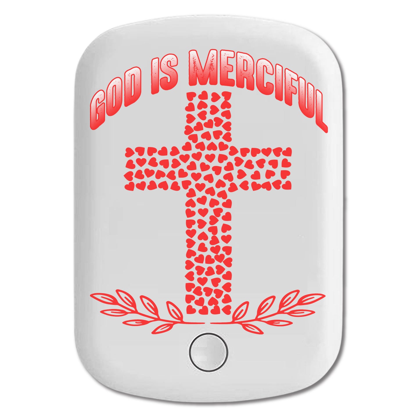 DistinctInk Magnetic Battery Pack, Wireless Portable Charger with USB-C Cable, Compatible with MagSafe iPhone 14 / 13 / 12 Series - God Is Merciful
