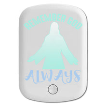 DistinctInk Magnetic Battery Pack, Wireless Portable Charger with USB-C Cable, Compatible with MagSafe iPhone 14 / 13 / 12 Series - Remember God Always