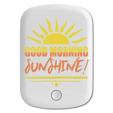 DistinctInk Magnetic Battery Pack, Wireless Portable Charger with USB-C Cable, Compatible with MagSafe iPhone 14 / 13 / 12 Series - Good Morning Sunshine