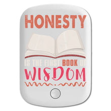 DistinctInk Magnetic Battery Pack, Wireless Portable Charger with USB-C Cable, Compatible with MagSafe iPhone 14 / 13 / 12 Series - Honesty Is The Book Of Wisdom
