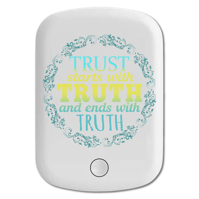 DistinctInk Magnetic Battery Pack, Wireless Portable Charger with USB-C Cable, Compatible with MagSafe iPhone 14 / 13 / 12 Series - Trust Starts With Truth