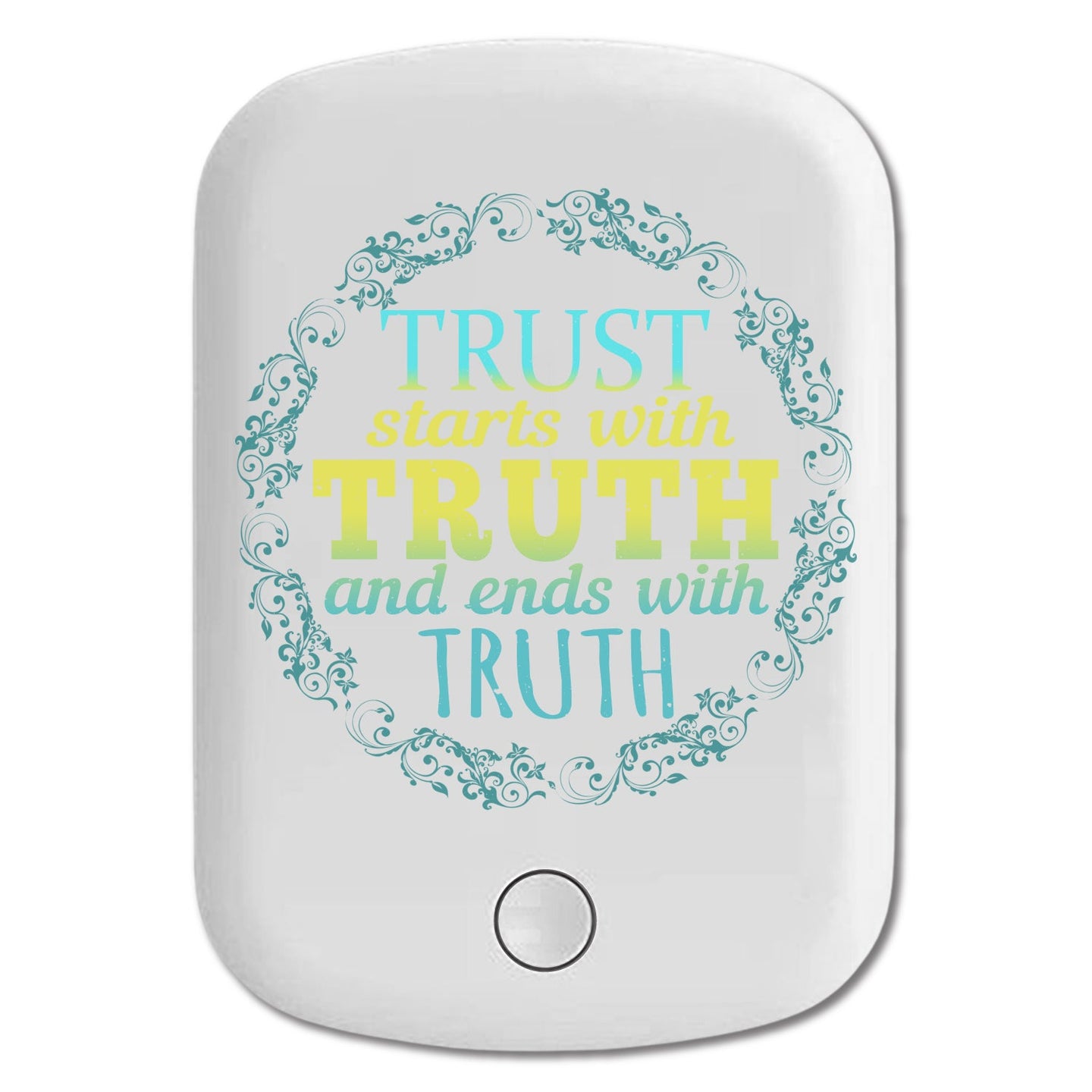 DistinctInk Magnetic Battery Pack, Wireless Portable Charger with USB-C Cable, Compatible with MagSafe iPhone 14 / 13 / 12 Series - Trust Starts With Truth