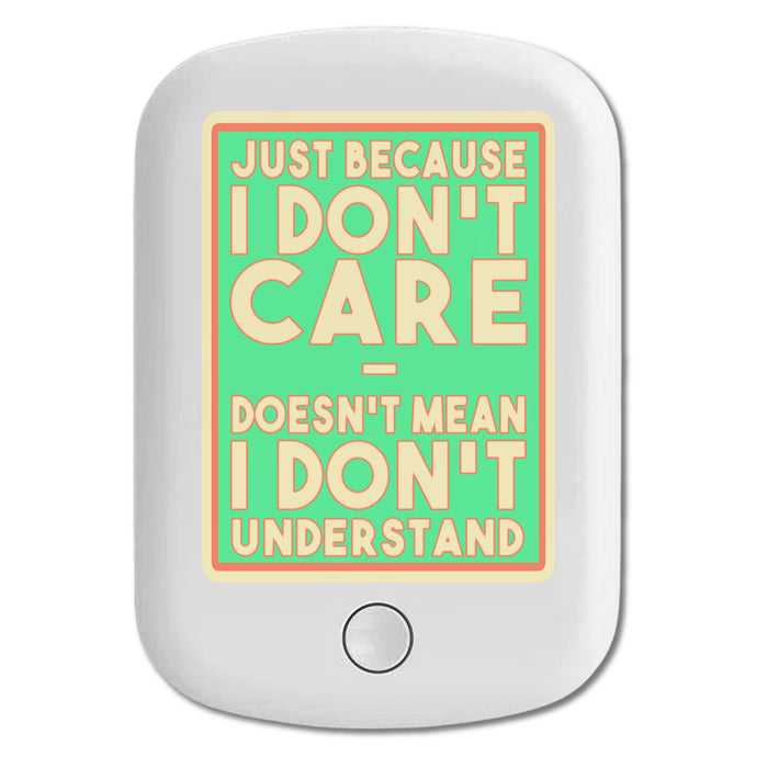 DistinctInk Magnetic Battery Pack, Wireless Portable Charger with USB-C Cable, Compatible with MagSafe iPhone 14 / 13 / 12 Series - I Don't Care But I Understand