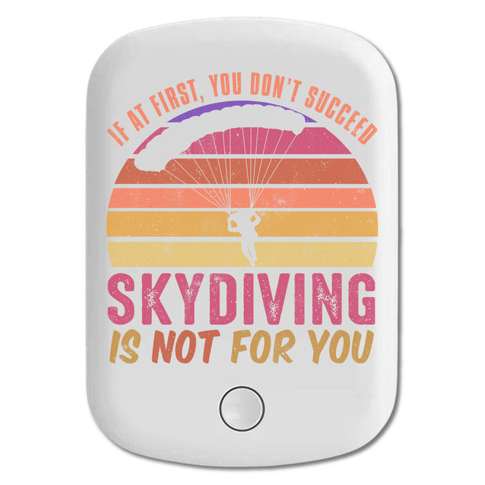DistinctInk Magnetic Battery Pack, Wireless Portable Charger with USB-C Cable, Compatible with MagSafe iPhone 14 / 13 / 12 Series - Skydiving Isn't For You