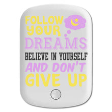 DistinctInk Magnetic Battery Pack, Wireless Portable Charger with USB-C Cable, Compatible with MagSafe iPhone 14 / 13 / 12 Series - Follow Dreams Believe In Self Don't Give Up