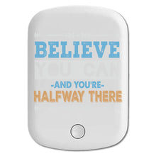 DistinctInk Magnetic Battery Pack, Wireless Portable Charger with USB-C Cable, Compatible with MagSafe iPhone 14 / 13 / 12 Series - Believe You Can And Halfway There