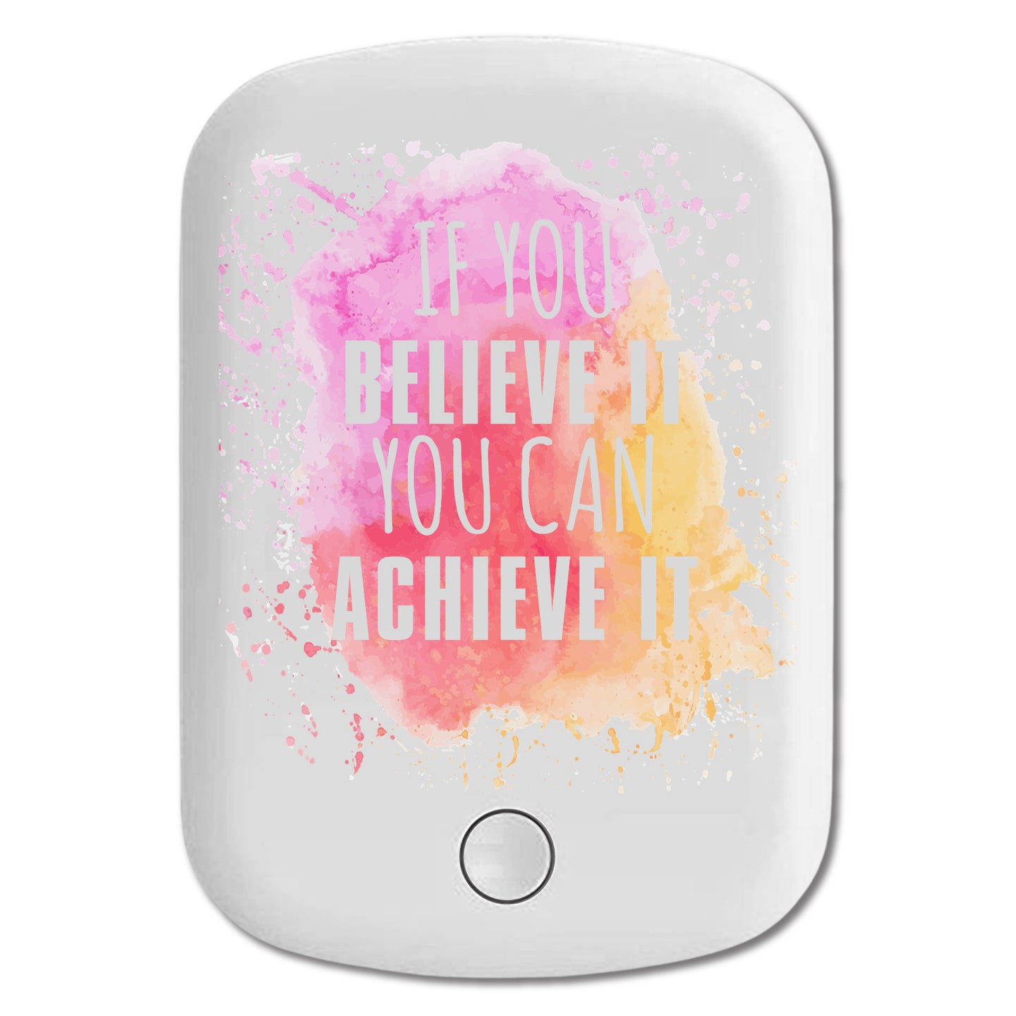 DistinctInk Magnetic Battery Pack, Wireless Portable Charger with USB-C Cable, Compatible with MagSafe iPhone 14 / 13 / 12 Series - If You Believe It You Can Achieve It