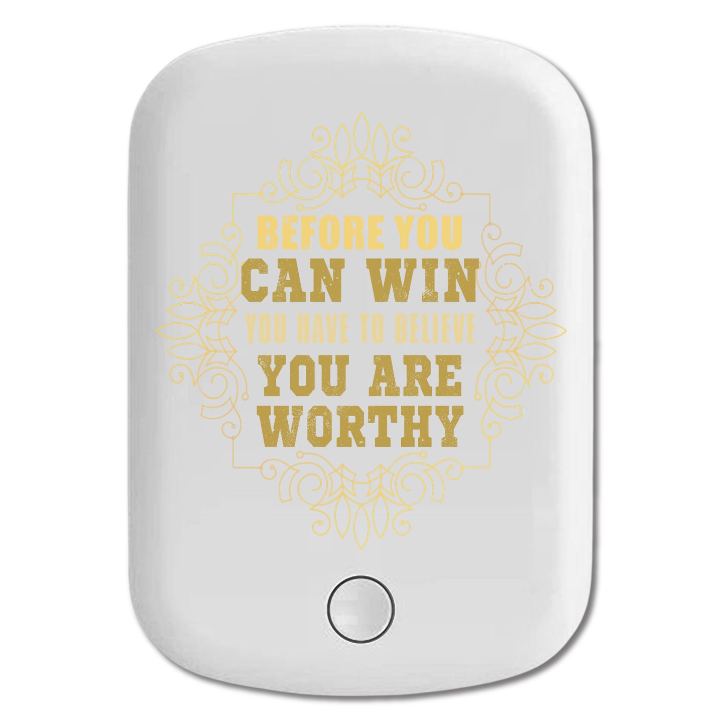 DistinctInk Magnetic Battery Pack, Wireless Portable Charger with USB-C Cable, Compatible with MagSafe iPhone 14 / 13 / 12 Series - Before You Win Must Believe Worthy