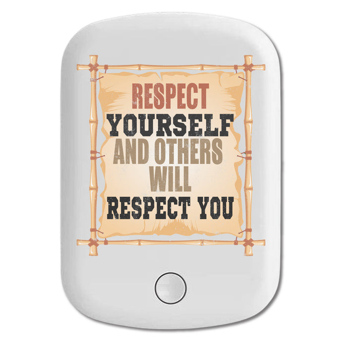 DistinctInk Magnetic Battery Pack, Wireless Portable Charger with USB-C Cable, Compatible with MagSafe iPhone 14 / 13 / 12 Series - Respect Yourself Others Will Respect You