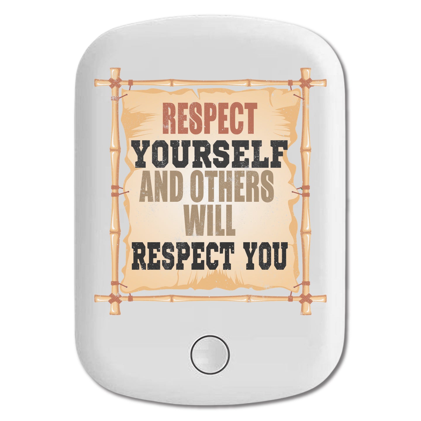 DistinctInk Magnetic Battery Pack, Wireless Portable Charger with USB-C Cable, Compatible with MagSafe iPhone 14 / 13 / 12 Series - Respect Yourself Others Will Respect You