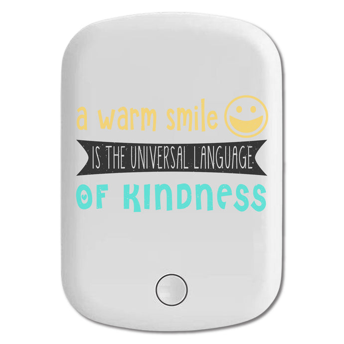 DistinctInk Magnetic Battery Pack, Wireless Portable Charger with USB-C Cable, Compatible with MagSafe iPhone 14 / 13 / 12 Series - Warm Smile Is Universal Language Of Kindness