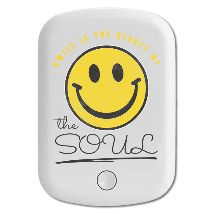 DistinctInk Magnetic Battery Pack, Wireless Portable Charger with USB-C Cable, Compatible with MagSafe iPhone 14 / 13 / 12 Series - Smile Is The Beauty Of The Soul