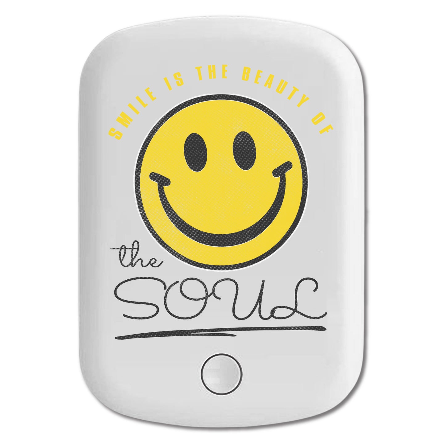 DistinctInk Magnetic Battery Pack, Wireless Portable Charger with USB-C Cable, Compatible with MagSafe iPhone 14 / 13 / 12 Series - Smile Is The Beauty Of The Soul