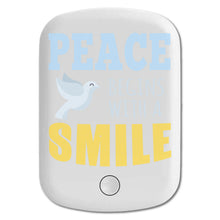 DistinctInk Magnetic Battery Pack, Wireless Portable Charger with USB-C Cable, Compatible with MagSafe iPhone 14 / 13 / 12 Series - Peace Begins With A Smile