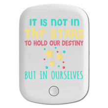 DistinctInk Magnetic Battery Pack, Wireless Portable Charger with USB-C Cable, Compatible with MagSafe iPhone 14 / 13 / 12 Series - Not In Stars To Hold Destiny But In Ourselves