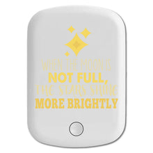 DistinctInk Magnetic Battery Pack, Wireless Portable Charger with USB-C Cable, Compatible with MagSafe iPhone 14 / 13 / 12 Series - Moon Not Full Stars Shine More Brightly
