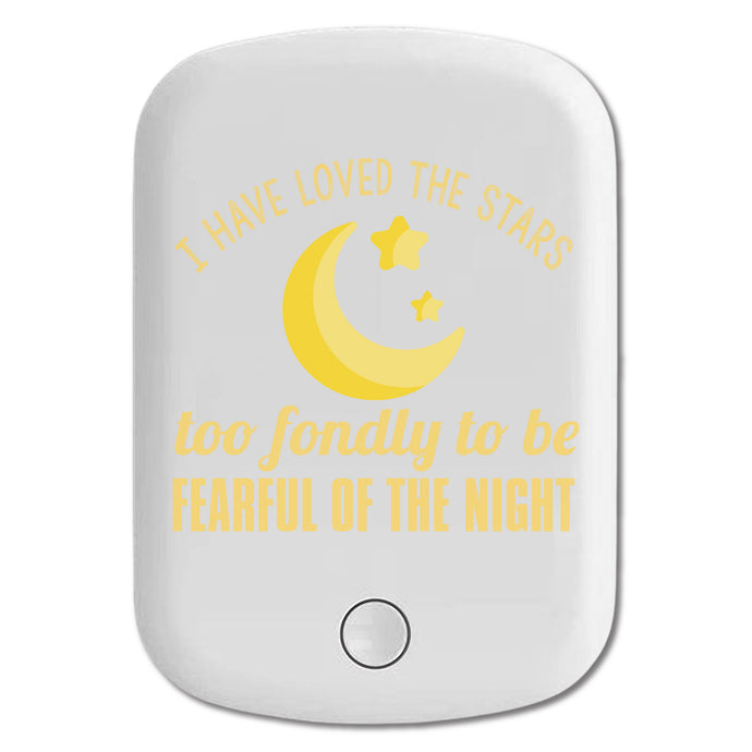 DistinctInk Magnetic Battery Pack, Wireless Portable Charger with USB-C Cable, Compatible with MagSafe iPhone 14 / 13 / 12 Series - Loved Stars Too Fondly To Be Scared Of Night