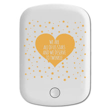 DistinctInk Magnetic Battery Pack, Wireless Portable Charger with USB-C Cable, Compatible with MagSafe iPhone 14 / 13 / 12 Series - We Are Stars And Deserve To Twinkle