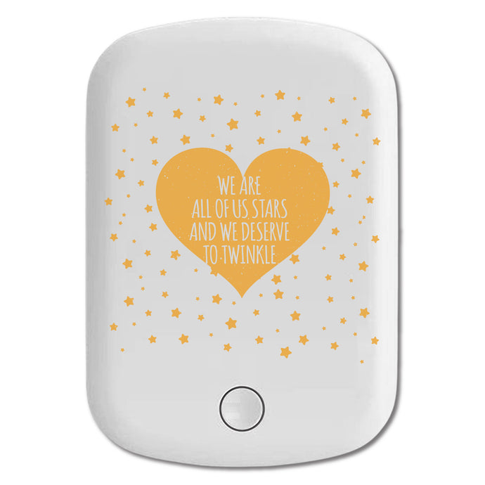 DistinctInk Magnetic Battery Pack, Wireless Portable Charger with USB-C Cable, Compatible with MagSafe iPhone 14 / 13 / 12 Series - We Are Stars And Deserve To Twinkle