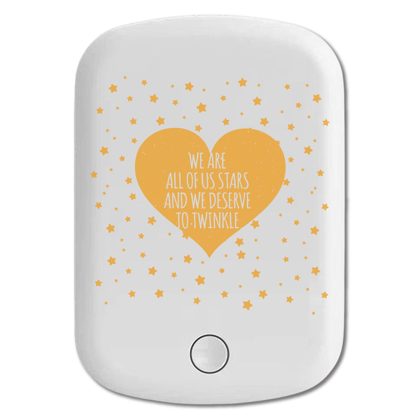DistinctInk Magnetic Battery Pack, Wireless Portable Charger with USB-C Cable, Compatible with MagSafe iPhone 14 / 13 / 12 Series - We Are Stars And Deserve To Twinkle