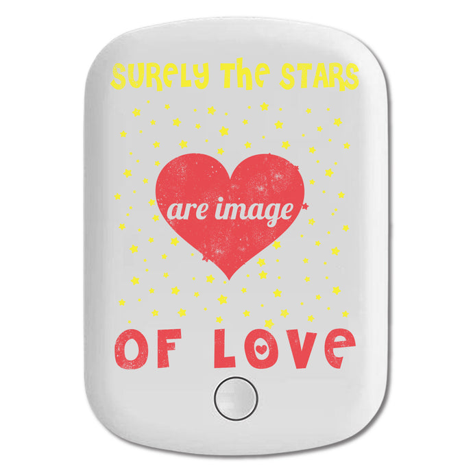 DistinctInk Magnetic Battery Pack, Wireless Portable Charger with USB-C Cable, Compatible with MagSafe iPhone 14 / 13 / 12 Series - Surely Stars Image Of Love