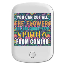 DistinctInk Magnetic Battery Pack, Wireless Portable Charger with USB-C Cable, Compatible with MagSafe iPhone 14 / 13 / 12 Series - Can Cut Flowers Can't Keep Spring From Coming