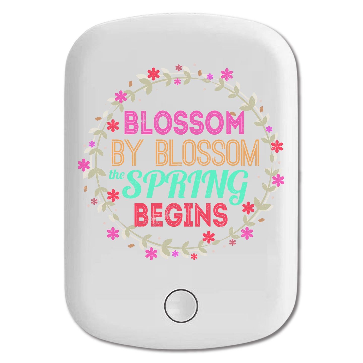 DistinctInk Magnetic Battery Pack, Wireless Portable Charger with USB-C Cable, Compatible with MagSafe iPhone 14 / 13 / 12 Series - Blossom By Blossoms Spring Begins