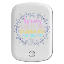 DistinctInk Magnetic Battery Pack, Wireless Portable Charger with USB-C Cable, Compatible with MagSafe iPhone 14 / 13 / 12 Series - Spring Unlocks Flowers To Paint Laughing Soil