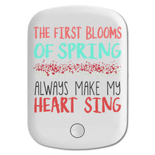 DistinctInk Magnetic Battery Pack, Wireless Portable Charger with USB-C Cable, Compatible with MagSafe iPhone 14 / 13 / 12 Series - First Blooms Of Spring Make Heart Sing