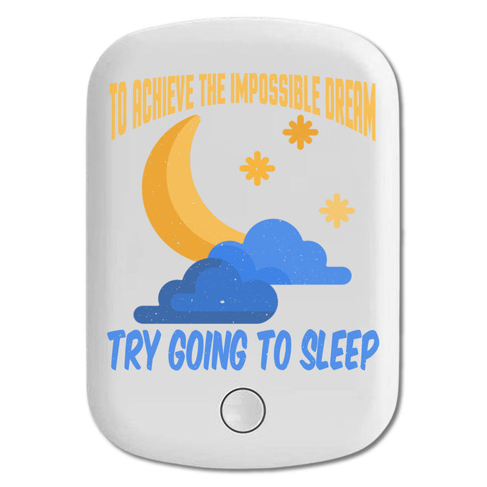 DistinctInk Magnetic Battery Pack, Wireless Portable Charger with USB-C Cable, Compatible with MagSafe iPhone 14 / 13 / 12 Series - Achieve Impossible Dream Try Going To Sleep