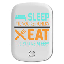 DistinctInk Magnetic Battery Pack, Wireless Portable Charger with USB-C Cable, Compatible with MagSafe iPhone 14 / 13 / 12 Series - Sleep Til Hungry Eat Til Sleepy