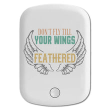 DistinctInk Magnetic Battery Pack, Wireless Portable Charger with USB-C Cable, Compatible with MagSafe iPhone 14 / 13 / 12 Series - Don't Fly Till Wings Are Feathered