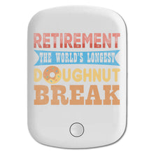 DistinctInk Magnetic Battery Pack, Wireless Portable Charger with USB-C Cable, Compatible with MagSafe iPhone 14 / 13 / 12 Series - Retirement World's Longest Doughnut Break