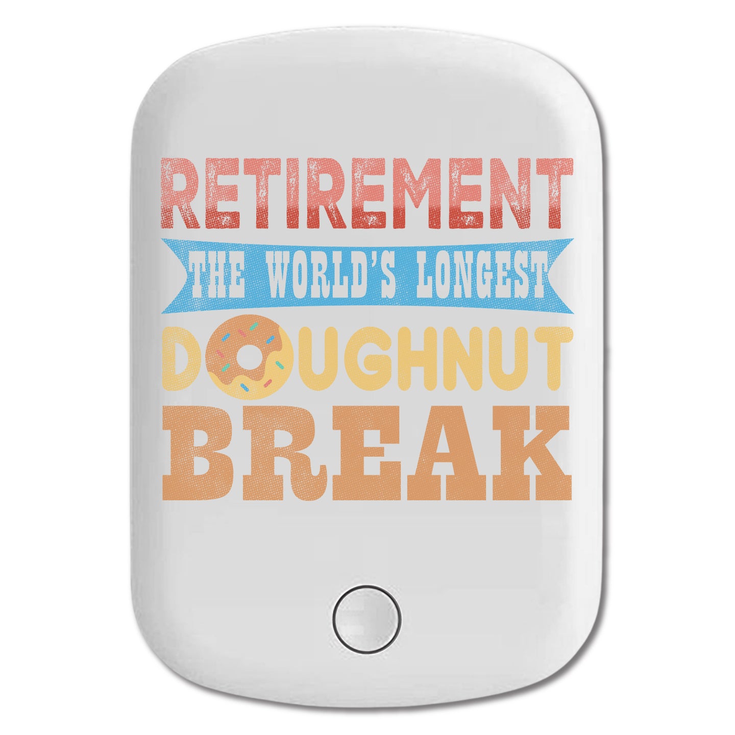DistinctInk Magnetic Battery Pack, Wireless Portable Charger with USB-C Cable, Compatible with MagSafe iPhone 14 / 13 / 12 Series - Retirement World's Longest Doughnut Break