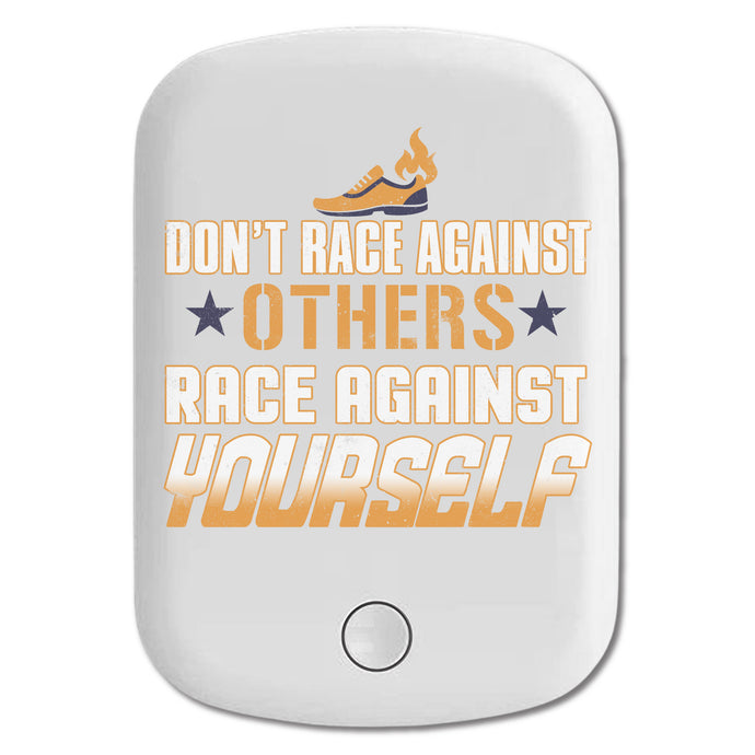 DistinctInk Magnetic Battery Pack, Wireless Portable Charger with USB-C Cable, Compatible with MagSafe iPhone 14 / 13 / 12 Series - Don't Race Against Others Race Against Self