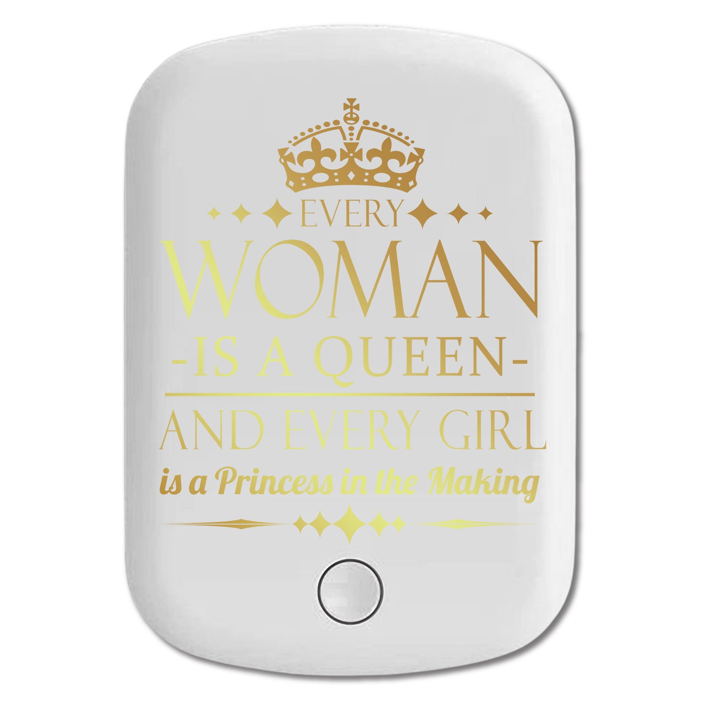 DistinctInk Magnetic Battery Pack, Wireless Portable Charger with USB-C Cable, Compatible with MagSafe iPhone 14 / 13 / 12 Series - Every Woman Queen Every Girl Princess In Making