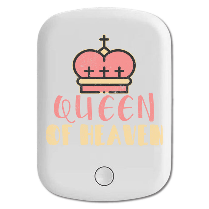DistinctInk Magnetic Battery Pack, Wireless Portable Charger with USB-C Cable, Compatible with MagSafe iPhone 14 / 13 / 12 Series - Queen Of Heaven