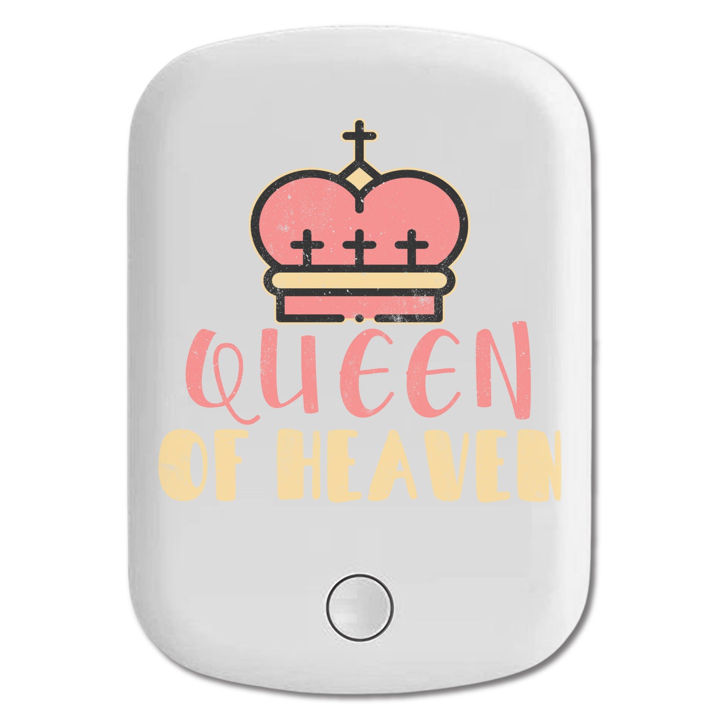 DistinctInk Magnetic Battery Pack, Wireless Portable Charger with USB-C Cable, Compatible with MagSafe iPhone 14 / 13 / 12 Series - Queen Of Heaven