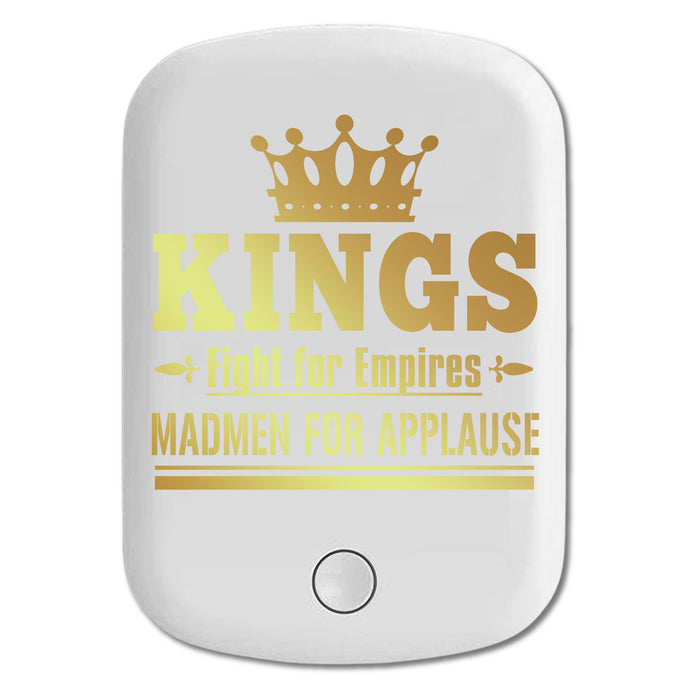 DistinctInk Magnetic Battery Pack, Wireless Portable Charger with USB-C Cable, Compatible with MagSafe iPhone 14 / 13 / 12 Series - Kings Fight For Empires Madmen For Applause