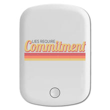 DistinctInk Magnetic Battery Pack, Wireless Portable Charger with USB-C Cable, Compatible with MagSafe iPhone 14 / 13 / 12 Series - Lies Require Commitment