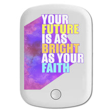 DistinctInk Magnetic Battery Pack, Wireless Portable Charger with USB-C Cable, Compatible with MagSafe iPhone 14 / 13 / 12 Series - Future Bright As Faith