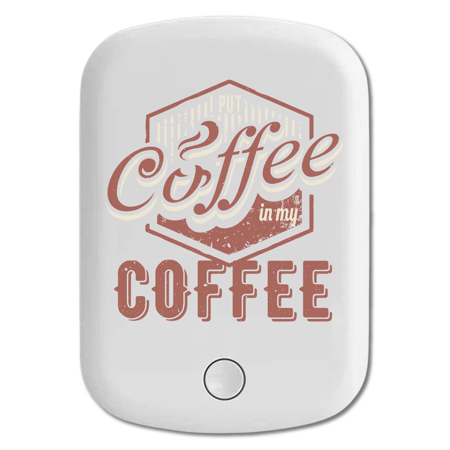 DistinctInk Magnetic Battery Pack, Wireless Portable Charger with USB-C Cable, Compatible with MagSafe iPhone 14 / 13 / 12 Series - Put Coffee In My Coffee