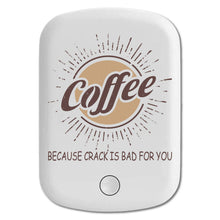 DistinctInk Magnetic Battery Pack, Wireless Portable Charger with USB-C Cable, Compatible with MagSafe iPhone 14 / 13 / 12 Series - Coffee Because Crack Is Bad For You