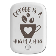 DistinctInk Magnetic Battery Pack, Wireless Portable Charger with USB-C Cable, Compatible with MagSafe iPhone 14 / 13 / 12 Series - Coffee Is Hug In A Mug