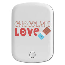 DistinctInk Magnetic Battery Pack, Wireless Portable Charger with USB-C Cable, Compatible with MagSafe iPhone 14 / 13 / 12 Series - Chocolate Love